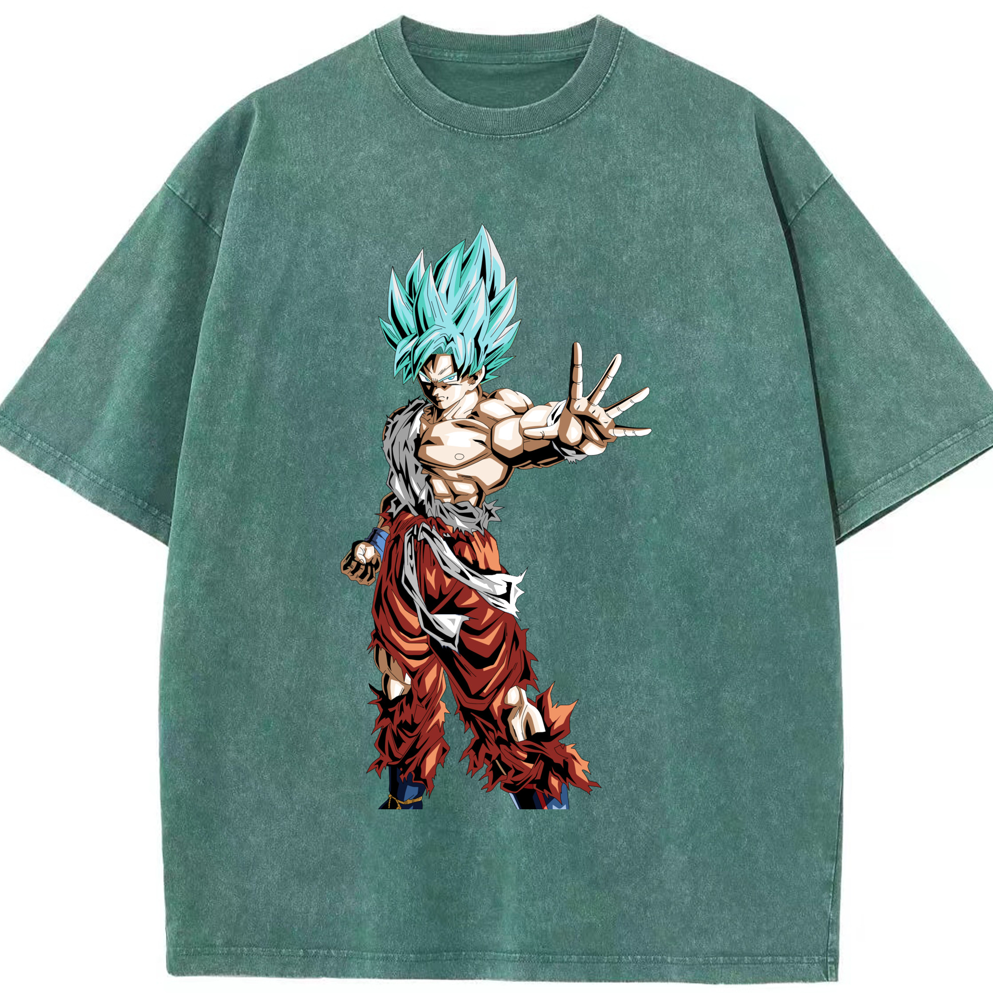 （画像用） ドラゴンボール 孫悟空（そん ごくう）Son Goku カカロット DRAGON BALL Kakarotto 綿100% ヴィンテージ風 半袖Tシャツ（フロントプリント）